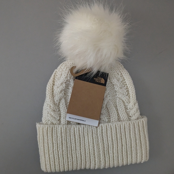 The North Face Accessories - North Face Women's Oh Mega Fur Pom Beanie, Off-white